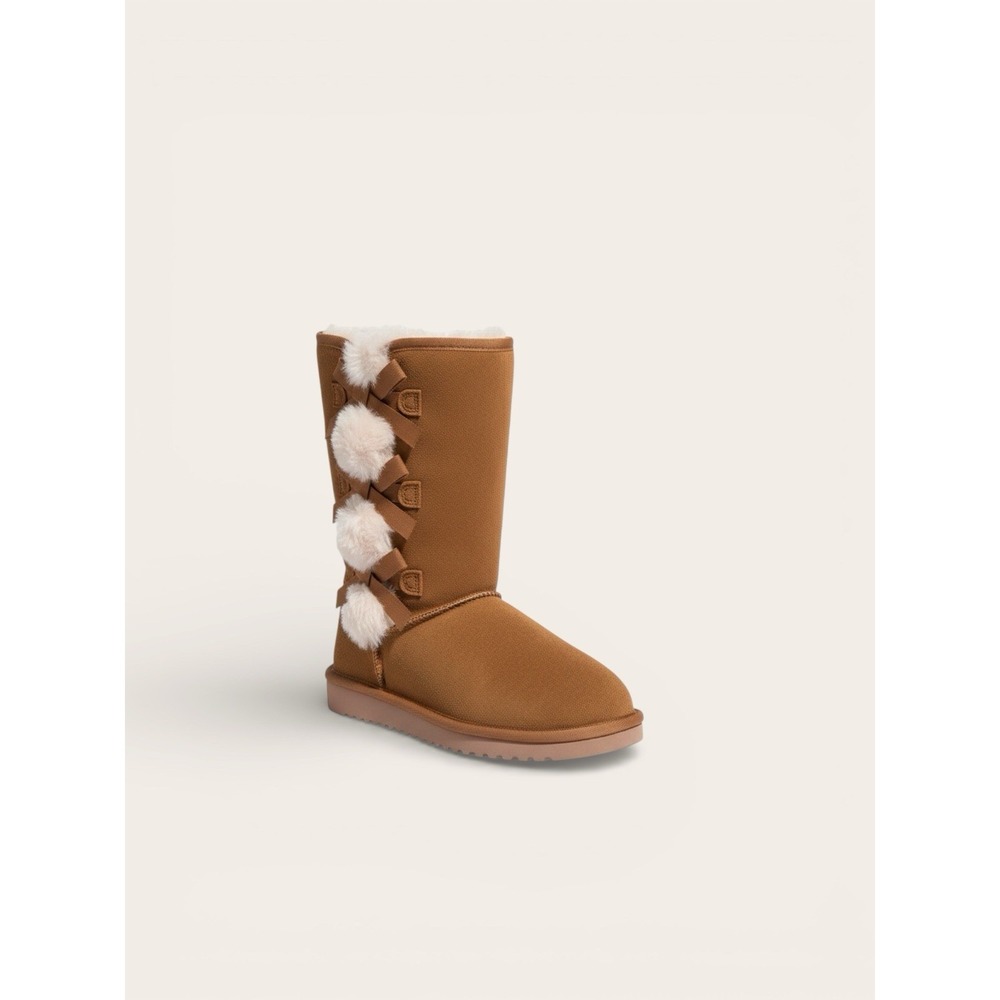 Koolaburra by Ugg Women's Tall Boots‎ Size 8 Chestnut Brown Sherpa Lined